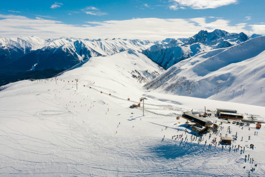 Day trips from Milan. Mont Blanc/ Monte Bianco view from the top.